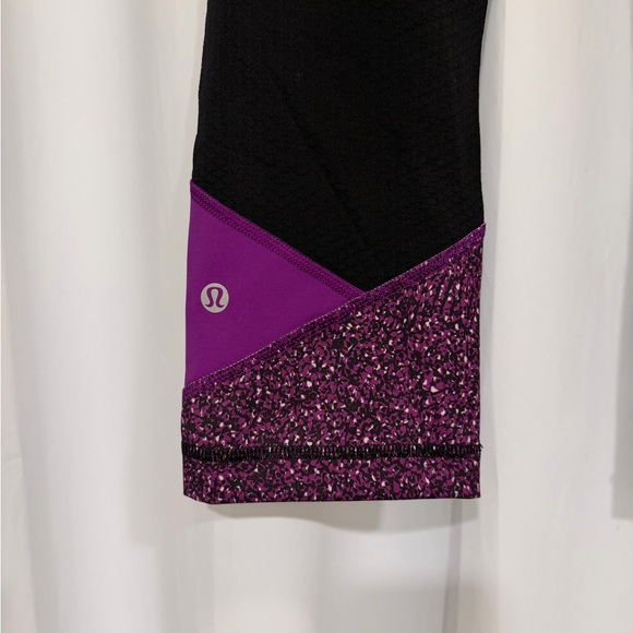LuluLemon Black Purple Capri Leggings - Picture 4 of 4